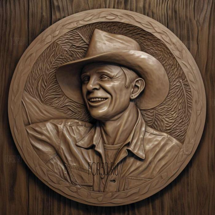 Kenny Chesney 3 stl model for CNC